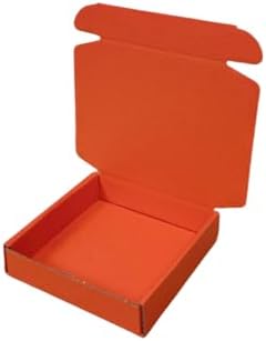 50 Pack 5.1x5.1x1.2 in Orange Red Shipping Boxes - Image 5