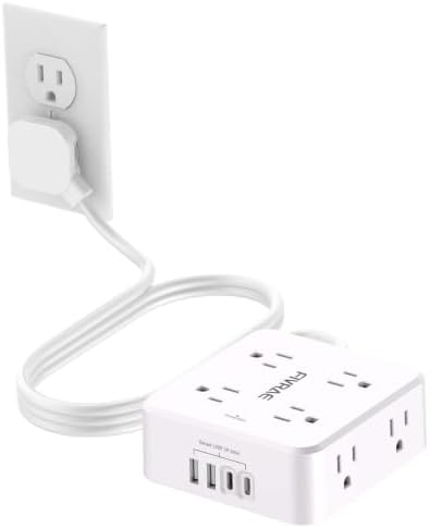5Ft Extension Cord with Multiple Outlets, 8 Outlets and 4 USB Ports by Unknown