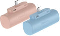 Miady 2-Pack Mini Portable Charger Built-in USB C Connector Small PowerBank by Miady