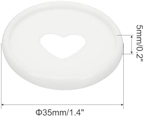 PATIKIL 35mm Plastic Book Binding Discs, 11 Pack Discbound Expansion Discs Heart Binder Rings for DIY Notebook Planner, White - Image 2