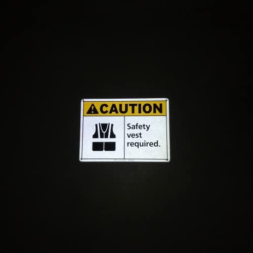 TRADESAFE Caution Safety Vest Required Sign, Aluminum PPE Safety Signs - Image 6