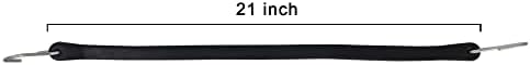 Bungee Strap Cords with Hooks 21”-10PACK Heavy Duty Rubber Tarp Straps with Crimped S Hooks for Securing Truck, Cargo, Tarps in Extreme Weather, 1.5X Max Stretch & 185 LBS Max Load Capacity - Image 4