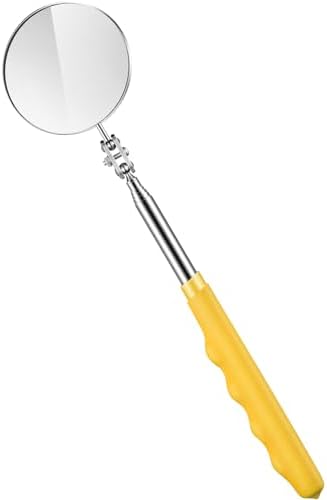 Copkim Telescoping Inspection Mirror for Mechanics,Yellow,Round by Copkim