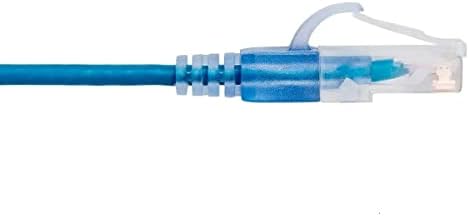 Monoprice Cat6A Patch Ethernet Cable - Snagless, UTP, 550MHz, 10G, 30AWG, 5 Feet, Blue - SlimRun Series - Image 4