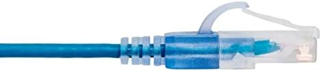 Monoprice Cat6A Patch Ethernet Cable - 14 Feet - Blue | UTP, 30AWG, 10G, Pure Bare Copper, Snagless RJ45, for Computer Networking Cable, LAN, Modem, Router - SlimRun Series - Image 4