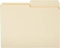 Amazon Basics Manila File Folders, Letter Size, 1/2 Tab in Left and Right Positions, 8.5" x 11", 36 Count (Pack of 10) by AmazonBasics