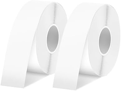 SUPVAN E-Series Continuous Label, 2 Packs, 0.59'' W × 19.68' L, White by SUPVAN