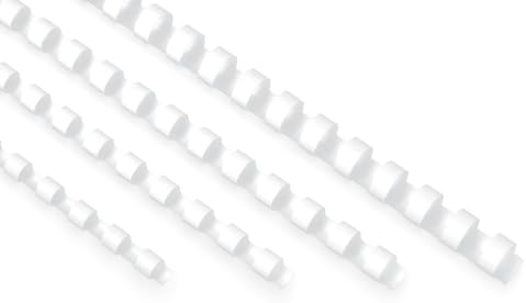 RAYSON Plastic Binding Combs, Mixed Size, 19rings, 1/4in, 5/16in, 3/8in, 1/2in, Binding Capacity 20-90 Sheets, Letter Size, White, Pack of 100 by RAYSON