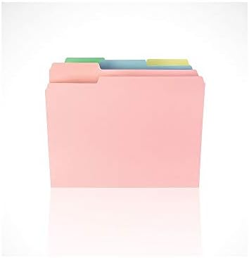 Staples Colored File Folders, Letter, 3-Tab Top-Tab, Pastel, 100/Bx - Image 2