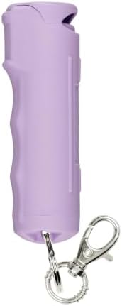 SABRE Pepper Spray with Fast Flip-Top Safety & Snap‑Clip Keychain for Self Defense - Maximum Police Strength OC with UV Marking Dye, 10‑Sec. Spray, 14-ft Range, Finger Grip, Made in USA, 0.54 fl oz by SABRE