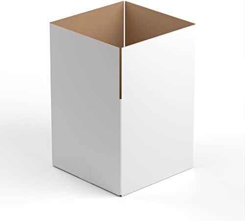 14" x 14" x 14" White Corrugated RSC Shipping Box - 25/Bundle by Krollen+Industrial