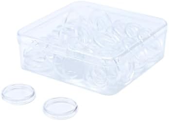 Clear Discbound Discs Set 50pcs 28mm Plastic Expansion Rings with Clear PP Holder PC Book Binding Discs for Disc Bound Notebook Planner Binder Accessories Note-Taking System (28mm) by XiowDow
