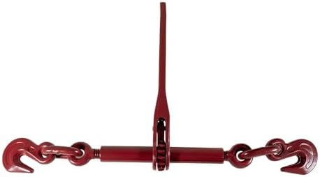 Mytee Products 3/8"-1/2" Heavy Duty Ratchet Lever Load Binder w/Grab Hooks 9,200 Lbs Working Load Limit | Tie Down Hauling Chain Binders for Flatbed Truck Trailer by MyteeProducts