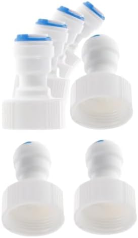 7Pcs White Straight for NPT Thread Adapter 3/4" FNPT to 1/4" Tube Quick Straight OD Push Connector Water Tube Pipe Fitting Kit for RO Systems Purifiers Filters,Hydraulics, Pneumatics and Plumbing by Unknown