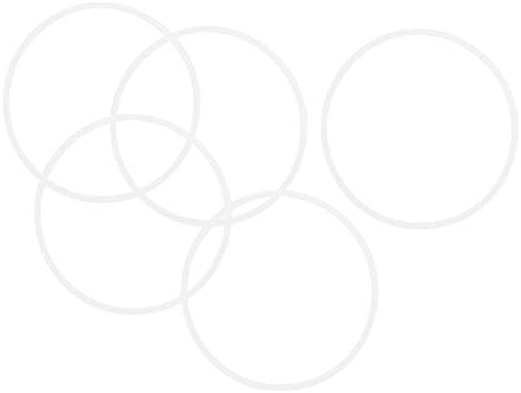uxcell Silicone O-Rings, 60mm OD 56mm ID 2mm Width VMQ Seal Gasket for Compressor Valves Pipe Repair, White, Pack of 5 by uxcell