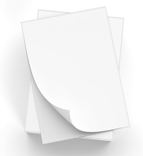 2000 Full Sheets Sticker Paper for Laser & Ink Jet Printers, 8.5" x 11" Full Sheet Address Shipping Label, 2000 Sheets 2000 Labels by NefLaca