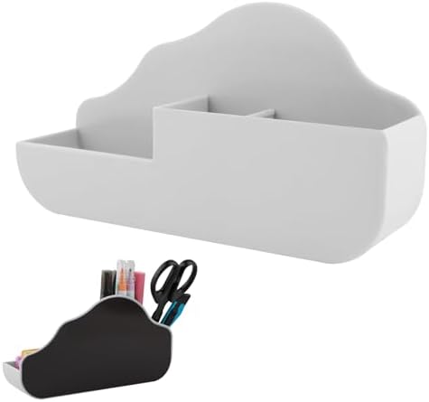 KITANIS Cloud Style 3 Compartment Magnetic Dry Erase Marker Holder, Pen Pencil Organizer for Refrigerator, Whiteboard, Locker Accessories by KITANIS