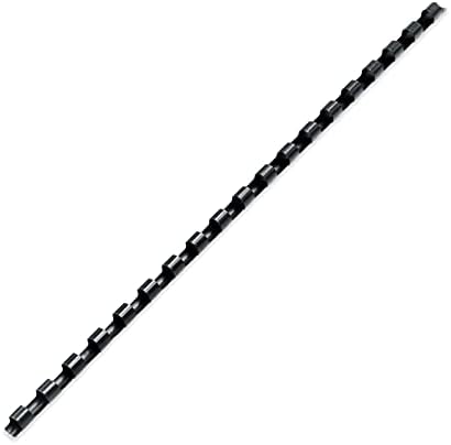 Binditek Plastic Binding Comb Spines, 1/4 Inch, 19 Ring, Black, 200 Pack by Binditek