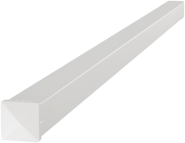 4" x 4" x 9' White Aluminum Dig-Set Fence Post by SLEEKFENCE