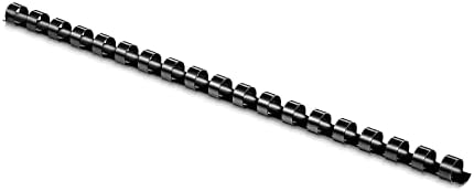 Staples 0.375 Inch Plastic Comb Binding Spines, Black, 100-Pack by Staples