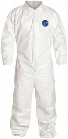DuPont Tyvek 400 Disposable Protective Coverall with Elastic Wrists and Ankles, White, X-Large, 1-Pack by DuPontPersonalProtection