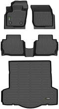 HAFIDI® Car Mats & Cargo Liner Set Fit for 2013-2016 Ford Fusion & Lincoln MKZ (Not for Hybrid) All Weather Floor Mats TPE Anti-Slip Automotive Full Set Floor Liners Custom Accessories - Black by HAFIDI