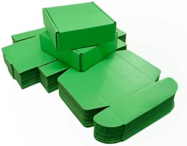 50 Pack 4.7x4.7x1.6 in Green Shipping Boxes - Image 3