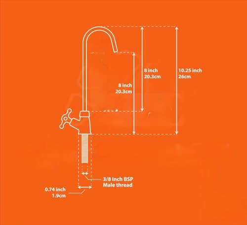 Handmade Unlacquered Brass Bar Kitchen Faucet, Cold Water Single Hole, Traditional Cross Handles - Brass Drinking Water Dispenser Faucet - Unlacquered Brass One Handle Faucet - Image 3