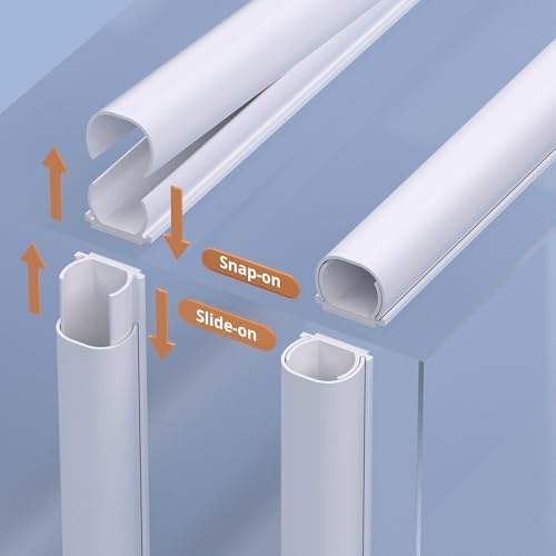 ZhiYo 85in Cord Hider for One Wire, White Cord Covers for Wires on Wall - Image 6