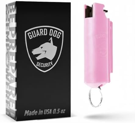 Guard Dog Security Quick Action Pepper Spray Self Defense Keychain, Maximum Strength 1.44 MC, OC Spray, 16-Foot Range, Twist-Lock Safety, Belt Clip for Easy Carry for Women and Men, Made in USA by GuardDogSecurity