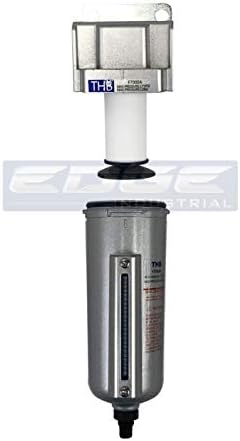 HEAVY DUTY INDUSTRIAL RATED HIGH FLOW PARTICULATE FILTER, IN-LINE WATER TRAP FOR COMPRESSED AIR LINE SYSTEMS, 5 MICRON WITH METAL BOWL AND AUTO DRAIN (3/4" NPT, 5oz) - Image 3