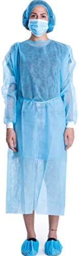 Disposable Isolation Gown Polypropylene Lab Gowns Knit Cuff Long Sleeve by LIFESOFT