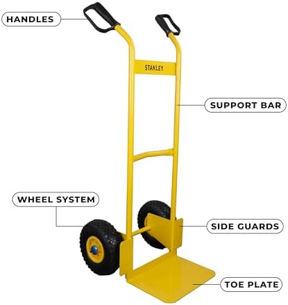 Stanley General Purpose Hand Truck-200KG, Yellow, SXWTD-HT522 - Image 4