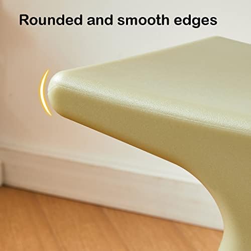 Modern Waterproof Plastic Stool with Anti Slip Design for Comfortable Shoe Changing Living Room Bedroom Kitchen Seat White 43.5×24×41.5cm - Image 7