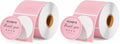 MUNBYN 2 Inch Pink Circle Thermal Labels for Logo Design, 750 Sheets/1 Roll (Pack of 2) by MUNBYN