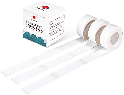 Phomemo Adhesive Labels for D30 Portable Thermal Label Maker, 1/2" X2 1/4" (14mm X 60mm) 110 Labels/Roll, D30 Thermal Printing Label Paper, 3 Roll,White by Phomemo