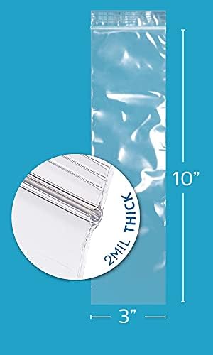 3" x 10" Zip Bags, 6000 Pack, 2 Mil, Reclosable for Incense Packaging, GPI - Image 2
