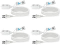 TiFFCOFiO Indoor Extension Cord, 2 Prong 6 Feet Extension Cord, 3 Polarized Outlets with Safety Slide Windows,13A/1625W, 16 AWG, 2 Packs (6FT 4 Packs) by TiFFCOFiO