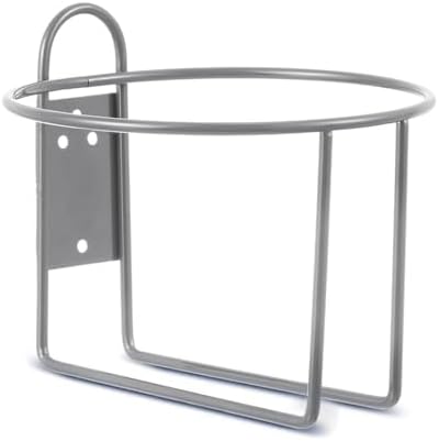 GREY - Round One Gallon Jug Wall Mount Rack – Heavy-Duty Steel Holder for Hand Sanitizer, Hand Soap, or Liquid Detergent – Space-Saving Commercial Bottle Storage Organizer by TCDParts