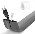 4FT Cord Hider Floor - Grey Floor Cable Hider, Wire Covers for Cords Prevent Cable Trips, Floor Cord Cover, Power Cable Management Cord Protector, Cable Cover Channel 0.6" (W) x 0.31" (H) by LZEOY