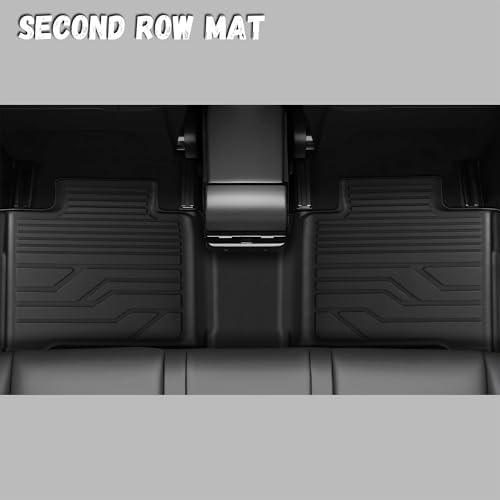 Floor Mats for Toyota Tundra 2022-2026 CrewMax Cab, Custom Fit All-Weather TPE Floor Liners, Front & 2nd Row for Tundra Car Accessories - Image 6