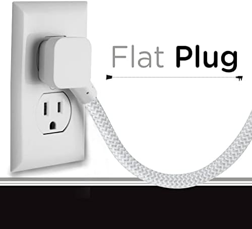 Cordinate 3 Outlet Power Strip Surge Protector 10 Ft Braided Extension Cord - Image 5