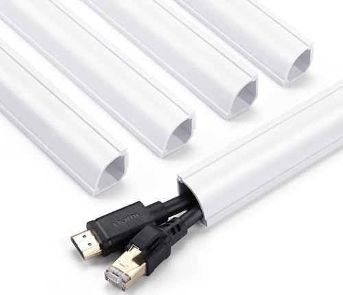 ZhiYo 85in Corner Cable Hider for 2 Cords, Hide Wires in Wall Corners White by ZhiYo