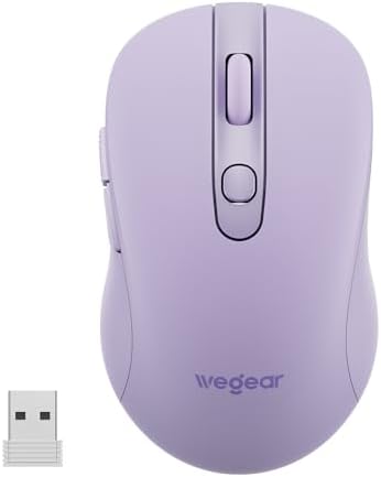 wegear USB Wireless Mouse for Laptop PC Mac, 2.4GHz Cordless Mouse-Purple by wegear