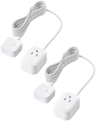 SURAIELEC Extension Cord with Switch On/Off, 6FT Braided Power Cable, 2Pack by SURAIELEC