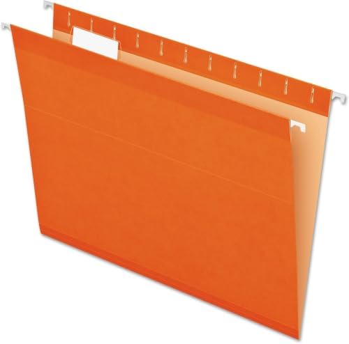 Pendaflex Reinforced Hanging File Folders, Letter Size, Orange, 1/5 Cut, 25/BX (4152 1/5 ORA) (Pack of 10) by TOPSProducts