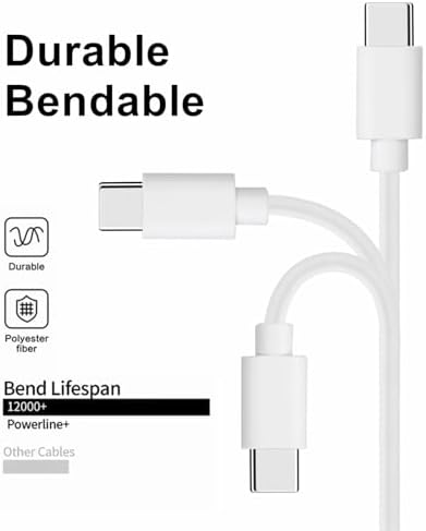 20-Pack USB C to C 48W Charger Cable - Bulk USB-C to Type C Multipack White - Image 4