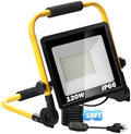 14400LM LED 120W Work Light, Portable Flood Light with 18FT Cord, IP66 Waterproof 5000K Worklight Floodlight for Outdoor, Job Site Workshop Garage Construction Site Lighting by QENLAI