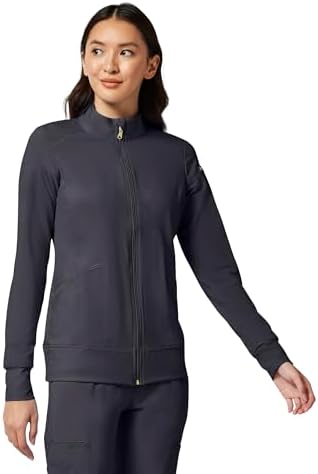 Cherokee iFlex Scrub Jacket for Women 2 Pocket Zip Front - Image 4