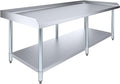 NSF Certified 18 Gauge Heavy Duty Stainless Steel Equipment Grill Stand with Undershelf for Kitchens, Utility Rooms, Caterers & Auto (72" x 24") by ExpressKitchQuip